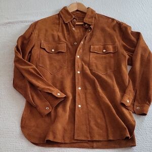 Brown Button-Up Shirt